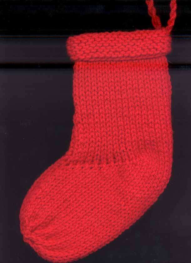 Garter Stitch Christmas Stocking Knitting pattern by The Little