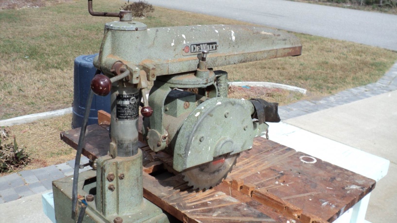 craftsman radial arm saw table top dimensions